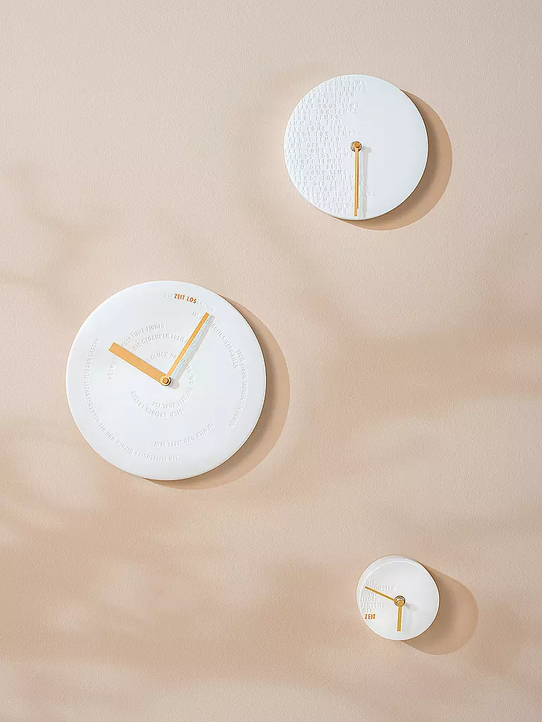 RAEDER | Horloge murale 18cm NIMM DIR ZEIT | weiss