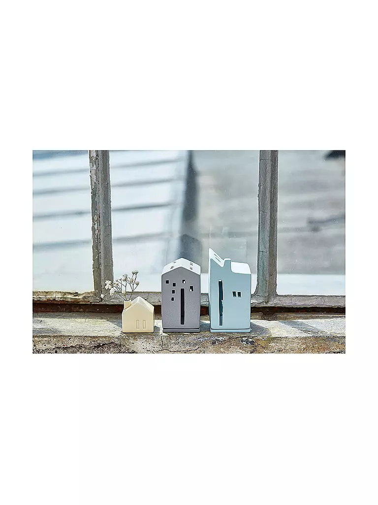 RAEDER | Lichthaus 6,3x7x11cm Bleu | Bleu clair
