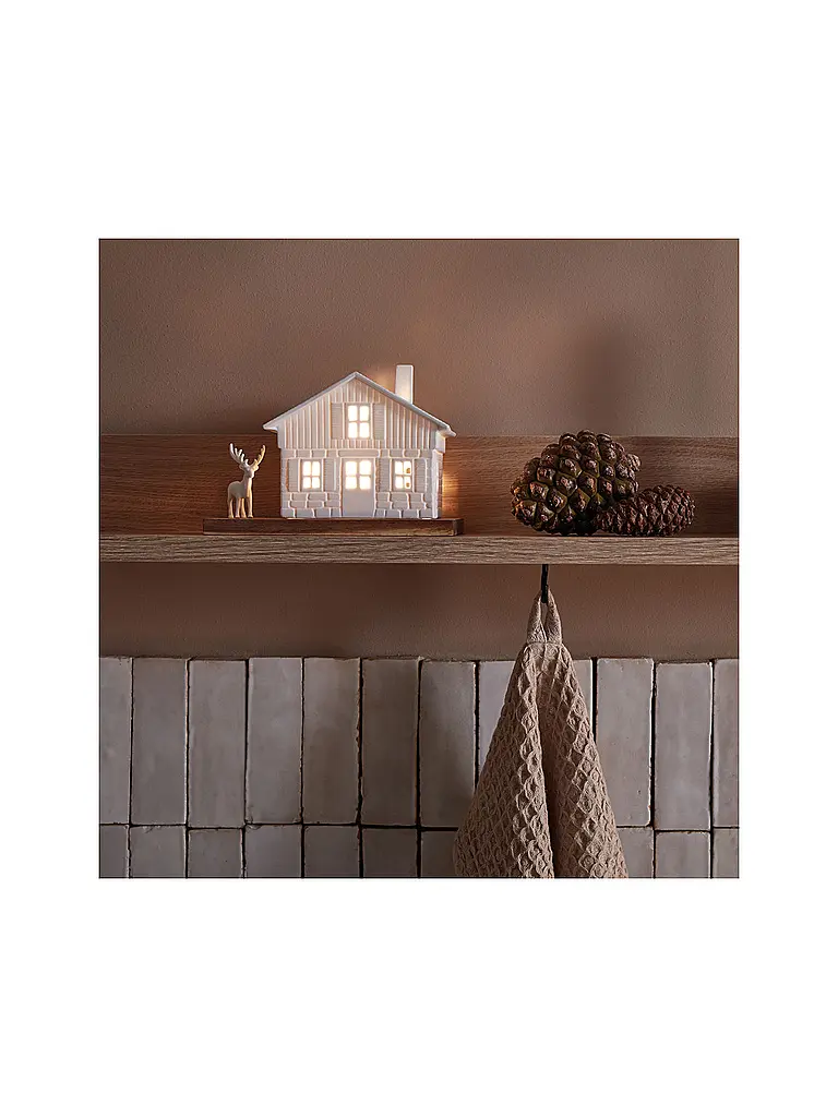 RAEDER | Lichthaus de Noël Chalet de ski | Blanc