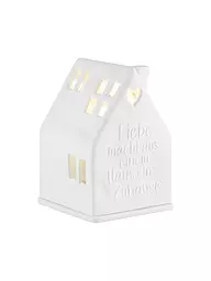 RAEDER | Lichthaus LIEBE MACHT 7x7x10,5cm Blanc | Blanc