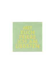 RAEDER | Lunch Servietten 33x33cm  | Vert clair
