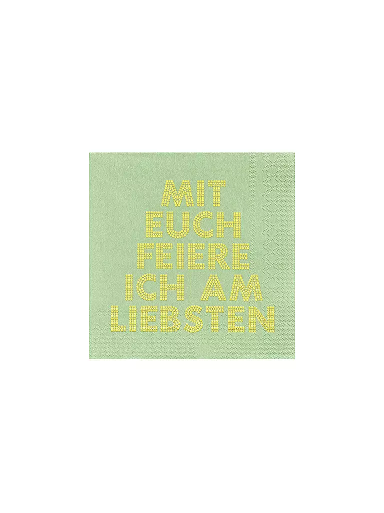 RAEDER | Lunch Servietten 33x33cm  | Vert clair