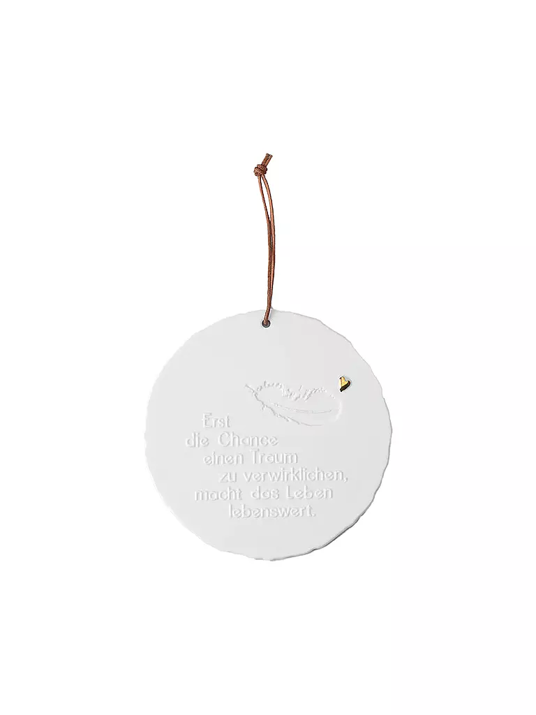 RAEDER | Médaillon 10,5cm ERST DIE CHANCE | Blanc