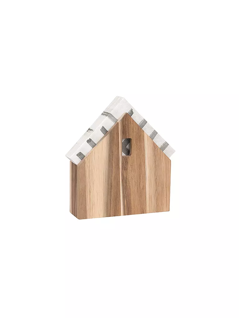 RAEDER | Maison à serviettes en bois petite 16x15,5cm | braun