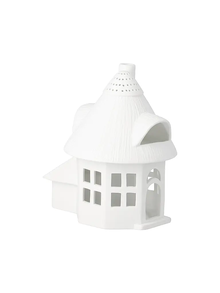 RAEDER | Maison de lumière de Noël Tour au toit de chaume | Blanc