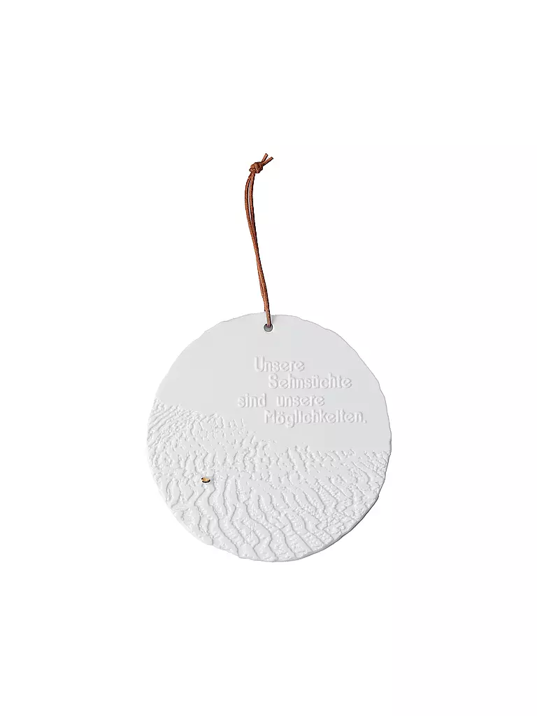 RAEDER | Medaillon POESEI 10,5cm Notre désir | weiss
