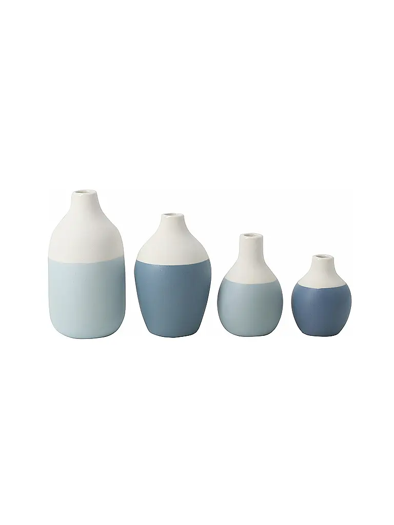 RAEDER | Mini vases bouteilles, lot de 4, bleu | hellblau