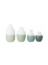RAEDER | Mini vases bouteilles, lot de 4, bleu | Vert clair