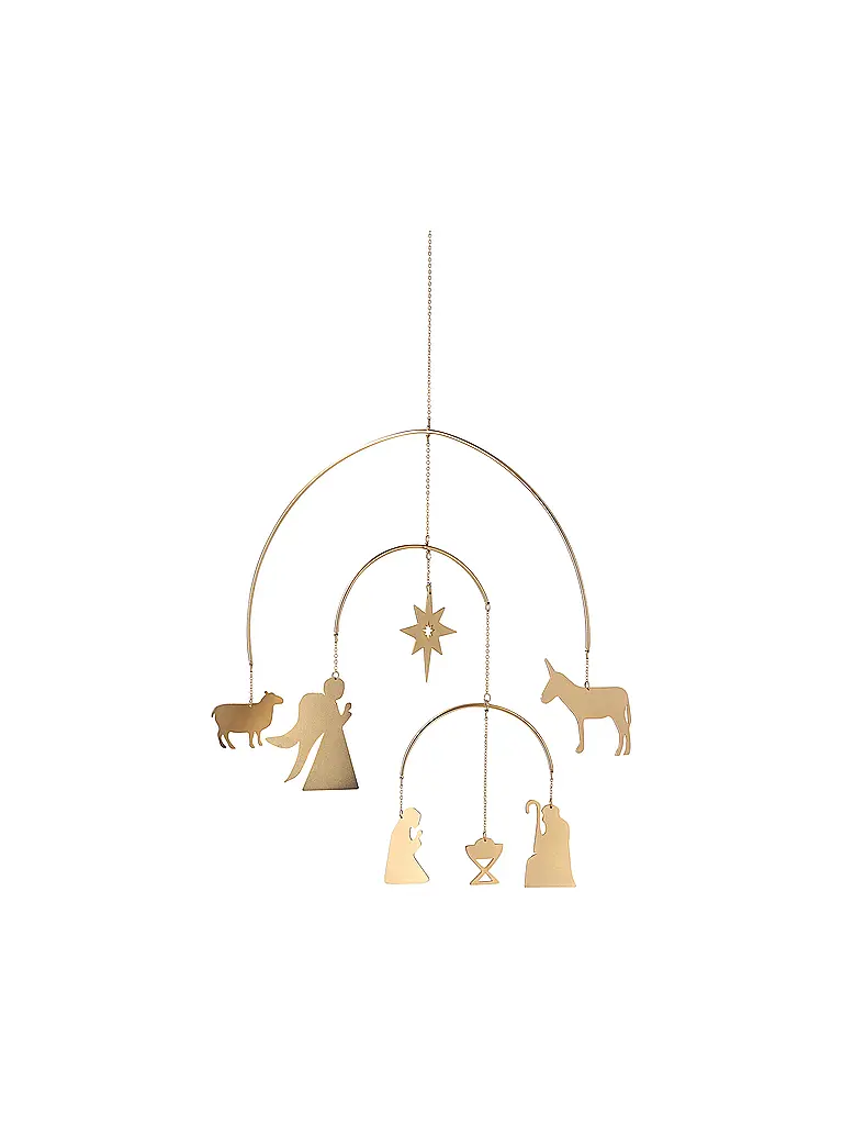 RAEDER | Mobile de Noël Crèche et animaux | Or