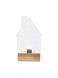 RAEDER | Objet lumineux maison en pain d'épices 7x6,5x14cm | Blanc