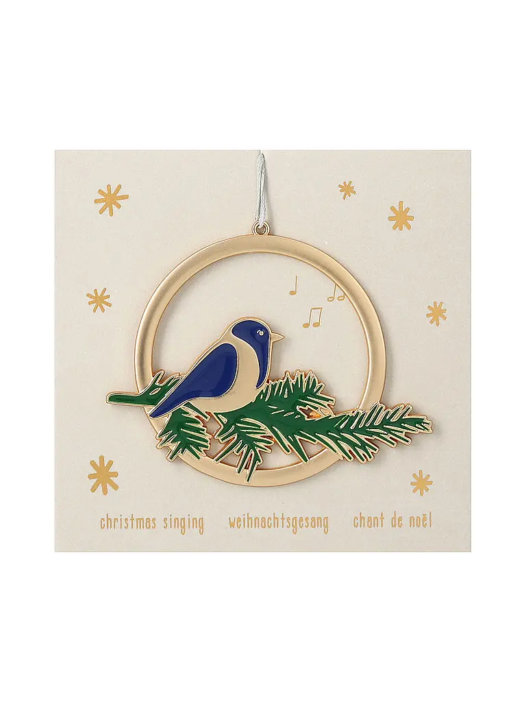 RAEDER | Ornement de fête 8,5 cm Chant de Noël | Or