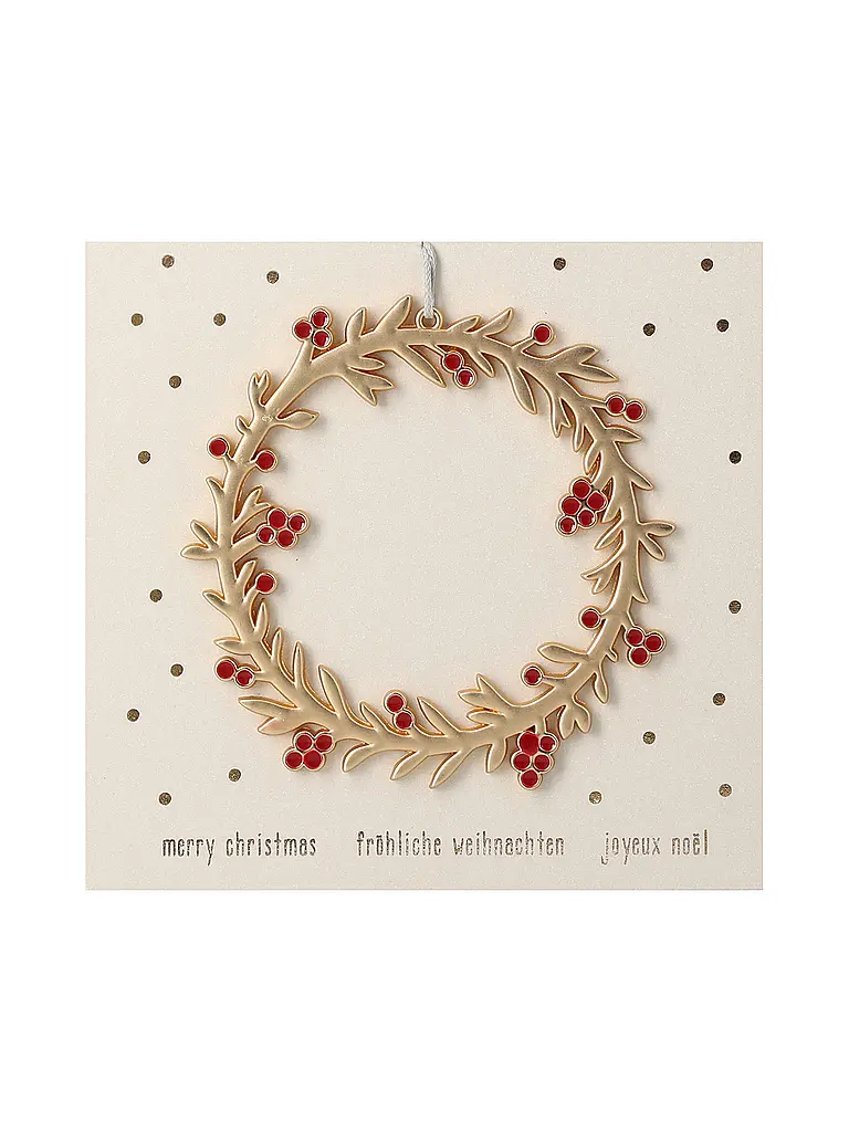 RAEDER | Ornement de fête 8cm Joyeux Noël | Or