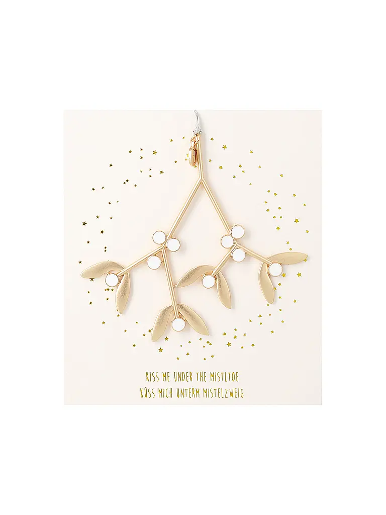 RAEDER | Ornement de Noël Gui Embrasse-moi | Or