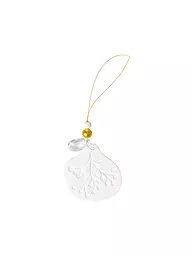RAEDER | Ornement en porcelaine 5,5x6cm WINTERZAUBER Branche de baies | Blanc