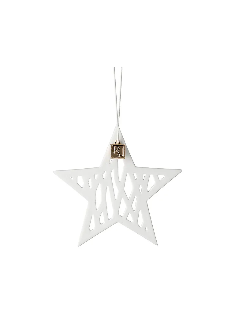 RAEDER | Pendentif étoile de Noël 8x8cm Blanc | Blanc
