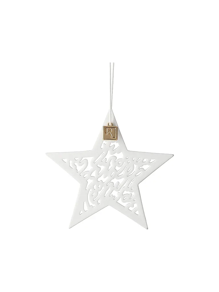 RAEDER | Pendentif étoile de Noël 8x8cm blanc | Blanc