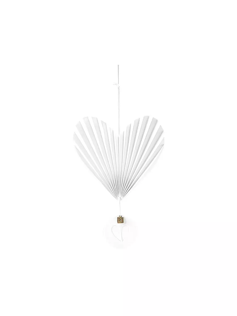 RAEDER | Pendentif cœur Plissé cœur en haut Blanc | Blanc