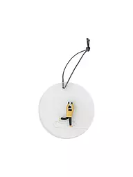 RAEDER | Pendentif en verre 7cm JOUR DE NEIGE Ski | Transparent