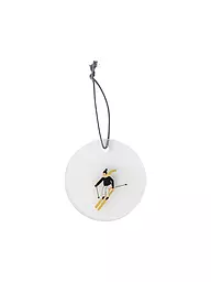 RAEDER | Pendentif en verre 7cm JOUR DE NEIGE Ski | Transparent