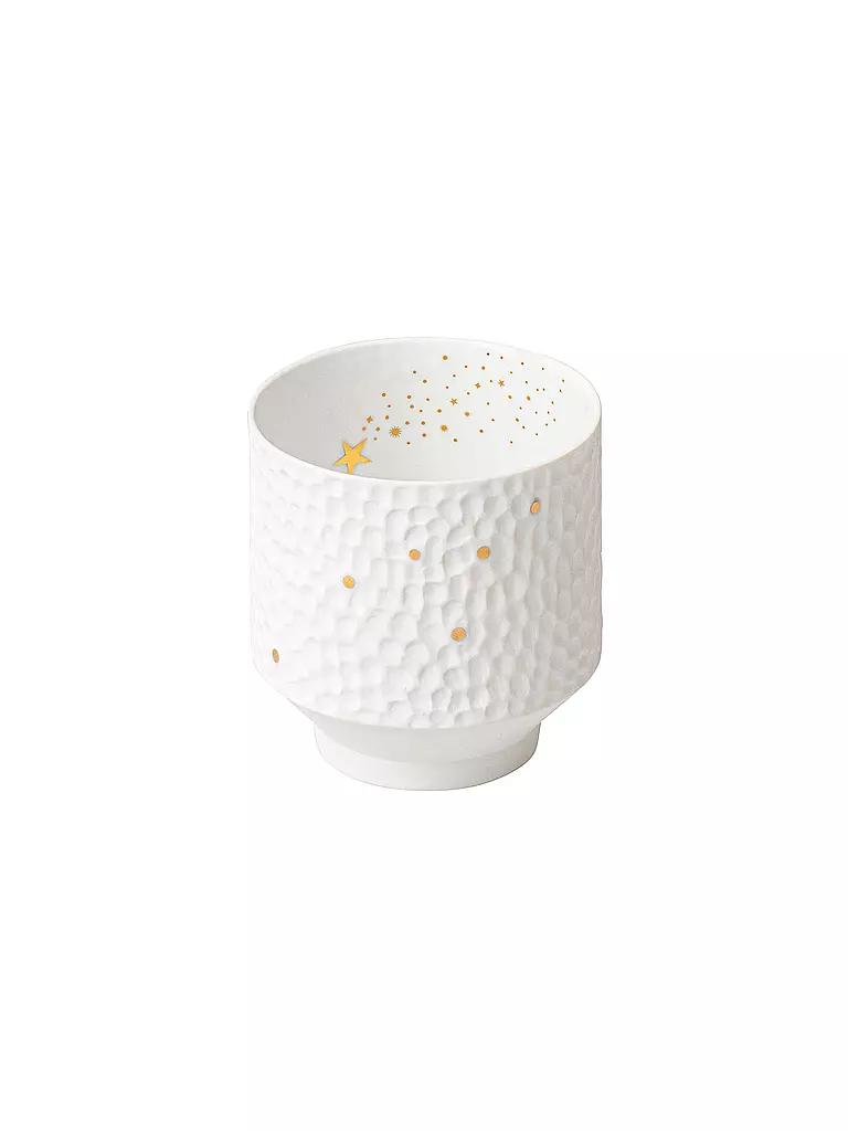 RAEDER | Photophore 8x8,5cm STERNSCHNUPPE Étoiles filantes | Blanc