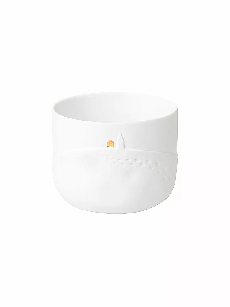 RAEDER | Photophore 9cm JOUR DE NEIGE Empreintes de pas | Blanc
