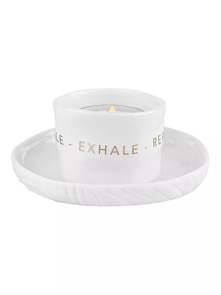 RAEDER | Photophore 9x4,5cm Zen Spirit INHALE EXHALE | weiss