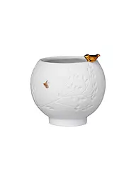 RAEDER | Photophore en porcelaine "Oiseau doré" | Blanc