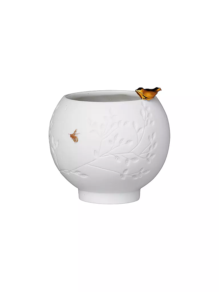 RAEDER | Photophore en porcelaine "Oiseau doré" | weiss
