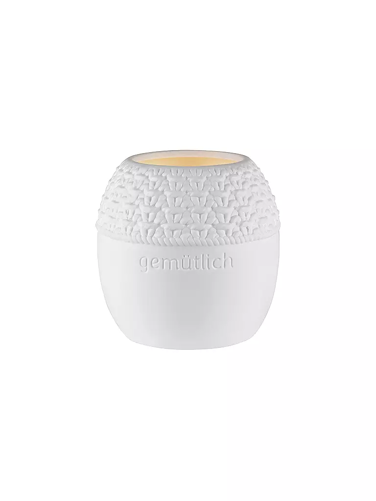 RAEDER | Photophore Tricot - Gemütlich | Blanc