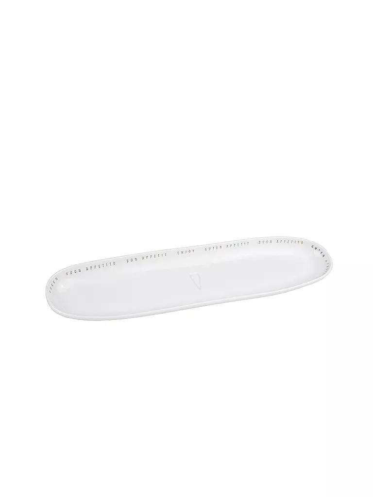 RAEDER | Plat de service Bon appétit 40x10x2,3cm | Blanc