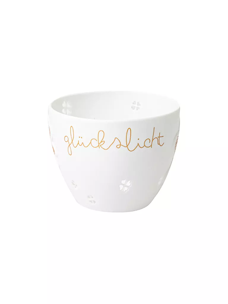 RAEDER | Poesielicht petit GLÜCKSLICHT 8x6,5cm Blanc | weiss