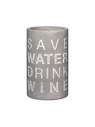 RAEDER | Refroidisseur de bouteille en béton 21cm "Save Water - Drink Wine" | Gris