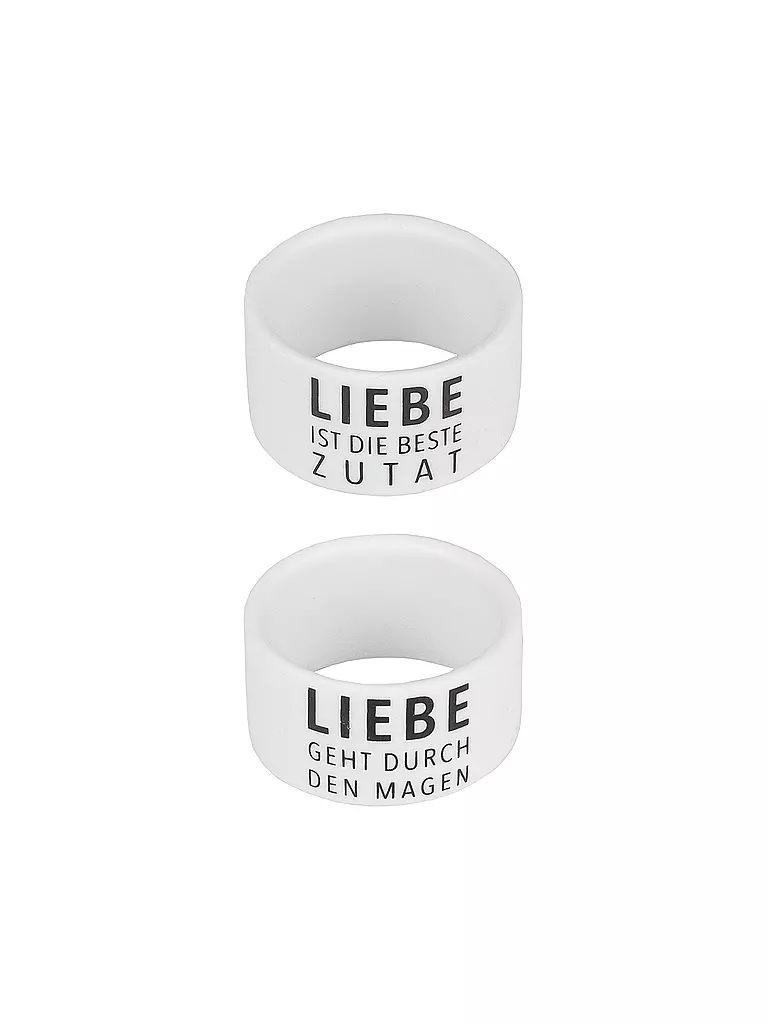 RAEDER | Rond de serviette lot de 2 Amour | Blanc