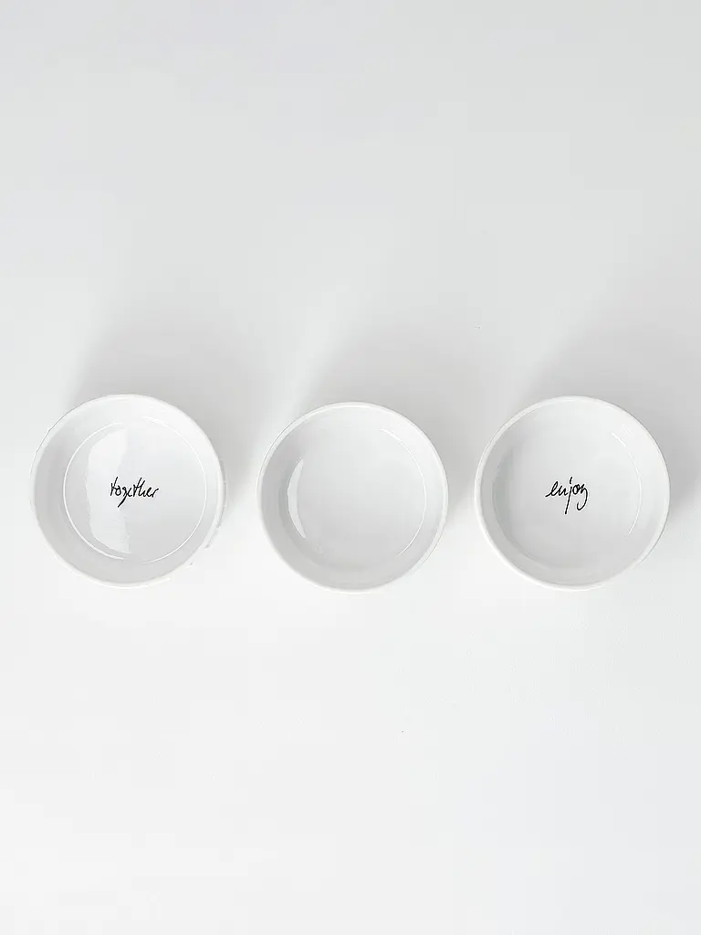 RAEDER | Schälchen Set de 3 Häppchenweise | weiss
