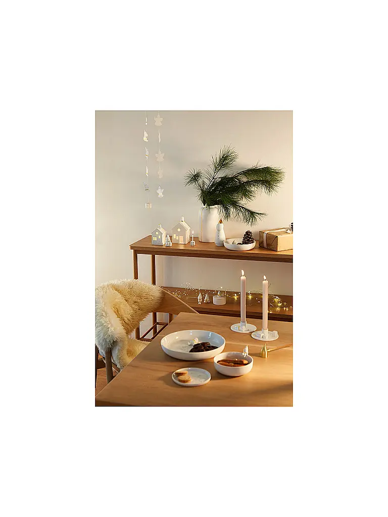 RAEDER | Schale de Noël Santas 25cm Scheeengel | Blanc