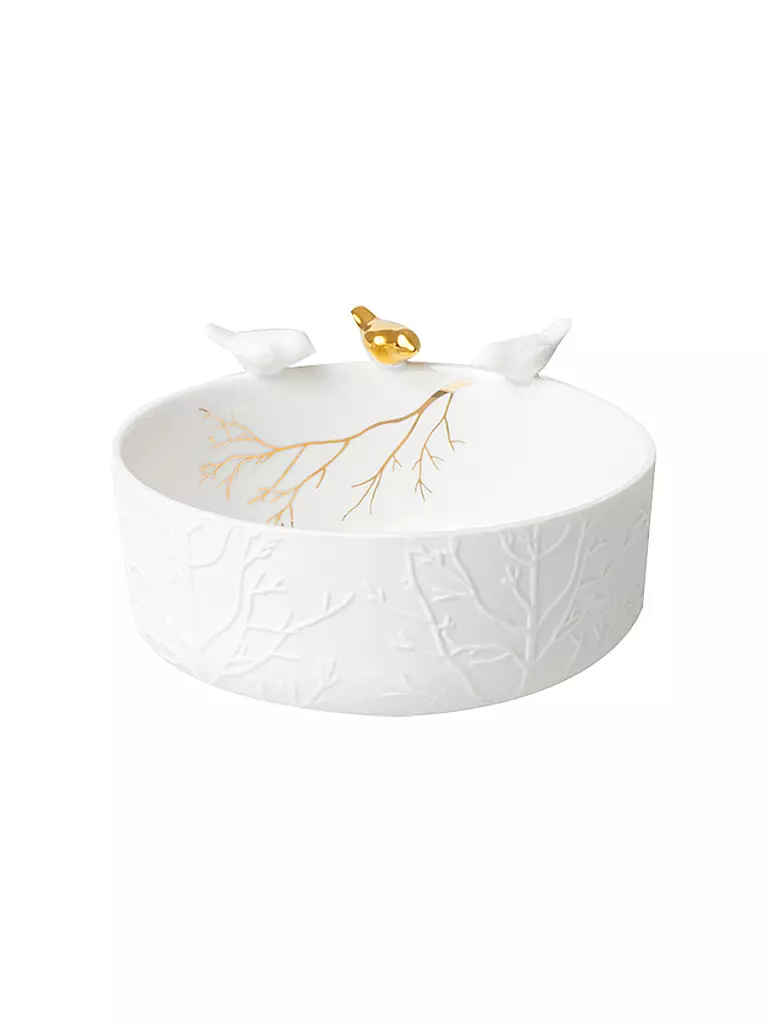 RAEDER | Schale en porcelaine VOGELSCHWARM 12x6cm Blanc | Blanc