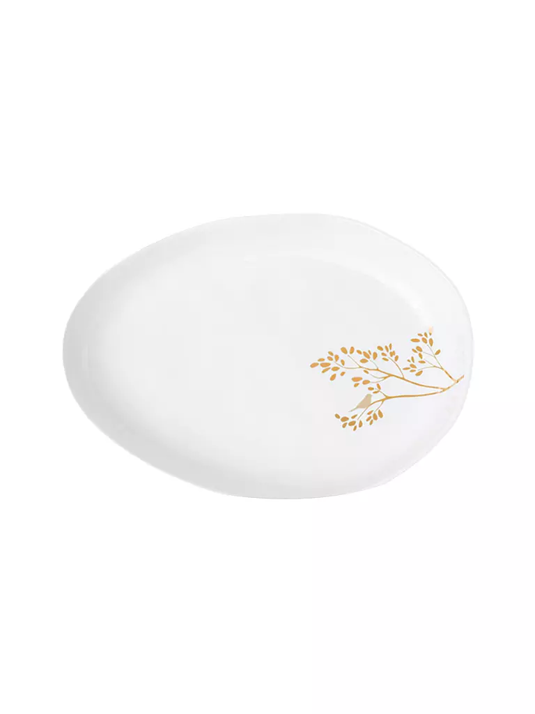 RAEDER | Schale GOLDZWEIG 19,8x14cm Blanc | weiss