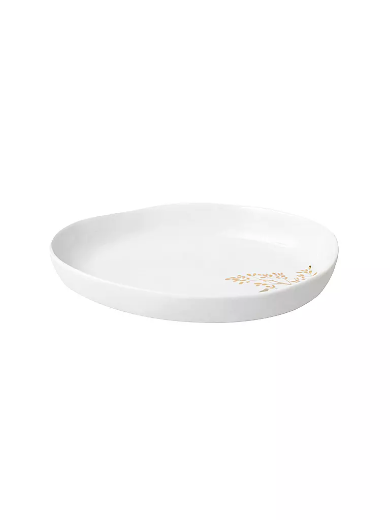 RAEDER | Schale GOLDZWEIG 19,8x14cm Blanc | weiss