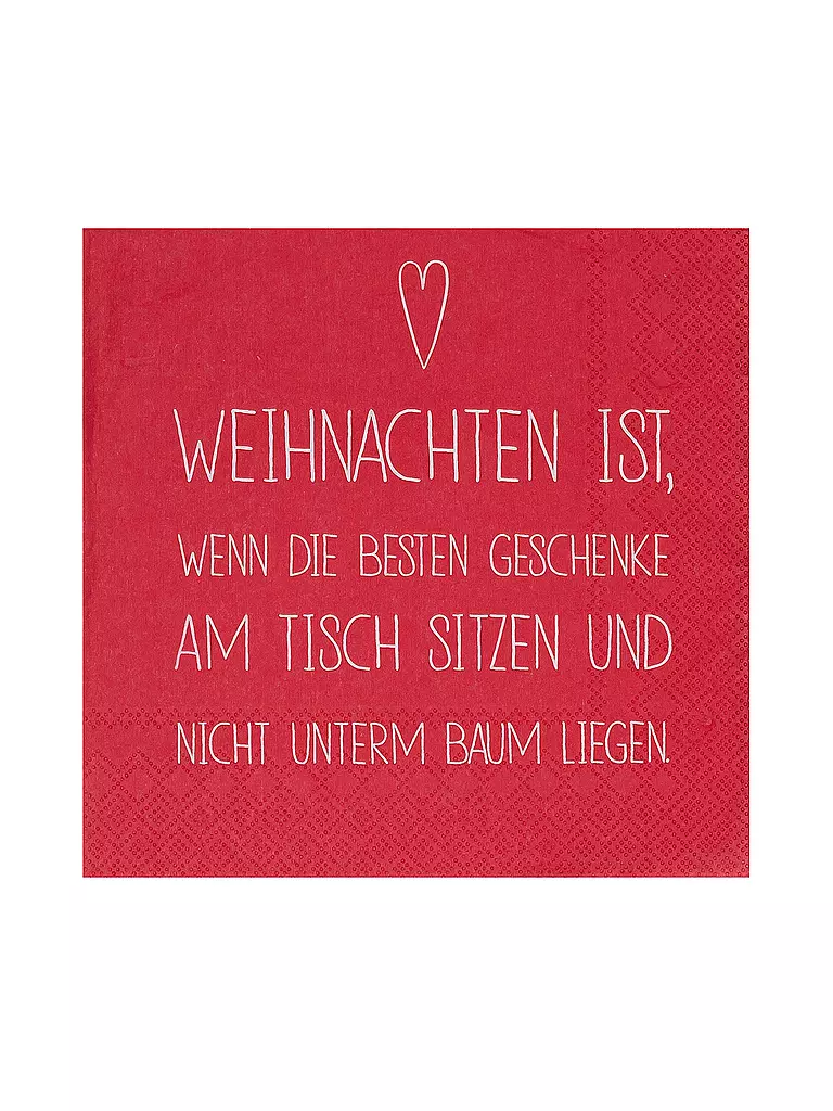 RAEDER | Servietten 33x33cm  | Rouge