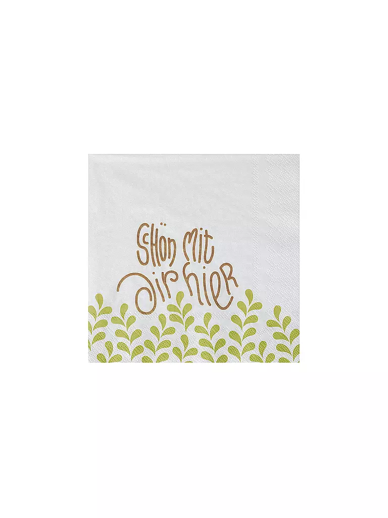 RAEDER | Serviettes 33x33cm C'est agréable de vous avoir ici | Beige