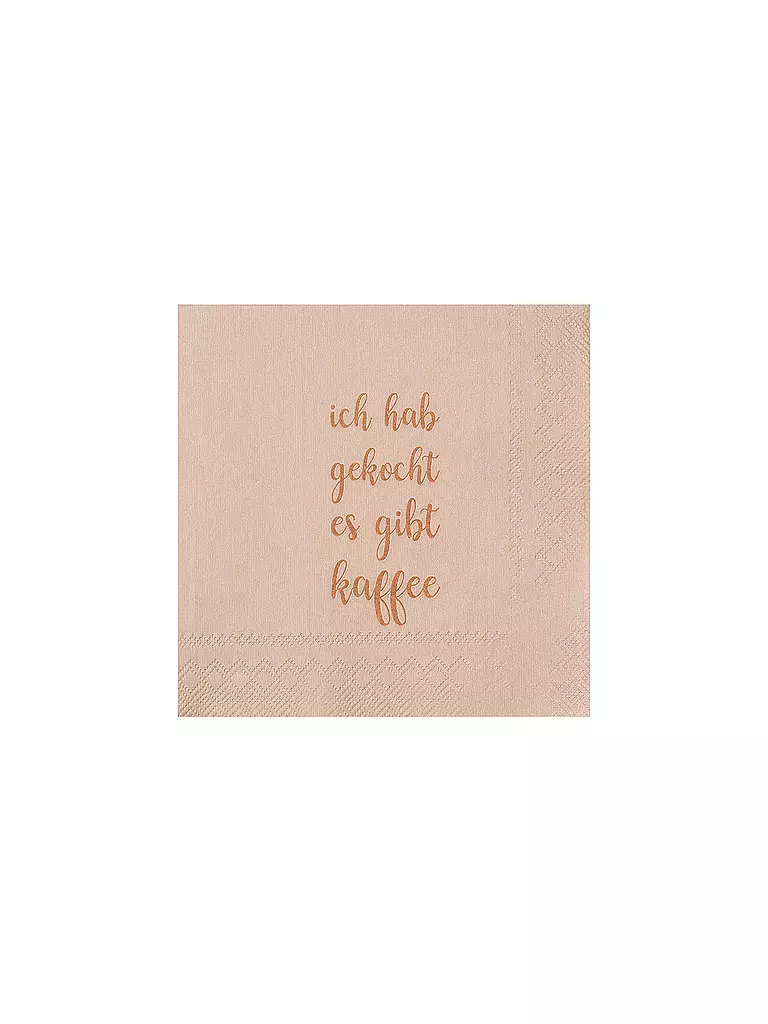 RAEDER | Serviettes de cocktail 25x25cm J'AI CUISINÉ IL Y A | Beige