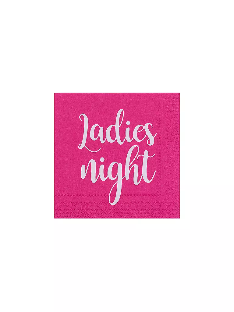 RAEDER | Serviettes de cocktail 25x25cm LADIES NIGHT | Rose vif