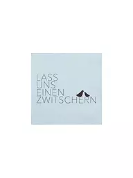 RAEDER | Serviettes de cocktail 25x25cm LASS UNS EINEN bleu clair | Bleu clair