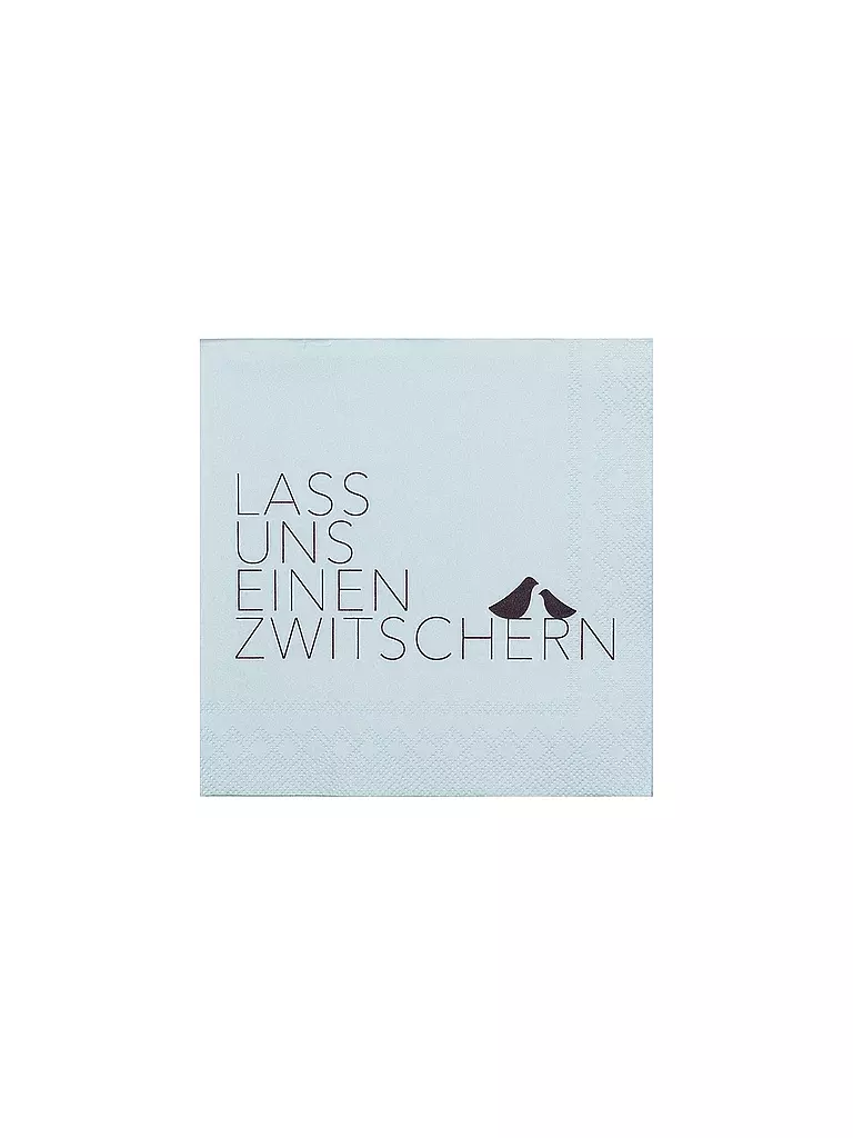 RAEDER | Serviettes de cocktail 25x25cm LASS UNS EINEN bleu clair | Bleu clair