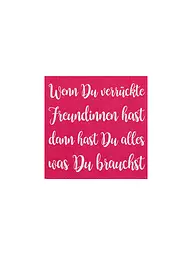 RAEDER | Serviettes de cocktail 25x25cm SI TU AS DES AMIES FOLLES | Rose vif