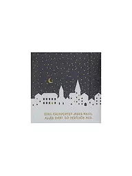 RAEDER | Serviettes de Noël 25x25cm TOUJOURS ILLUMINÉ | Bleu foncé