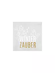 RAEDER | Serviettes de Noël 25x25cm WINTERZAUBER | Gris clair