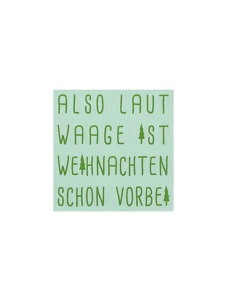 RAEDER | Serviettes de Noël 25x25cm | hellgrün
