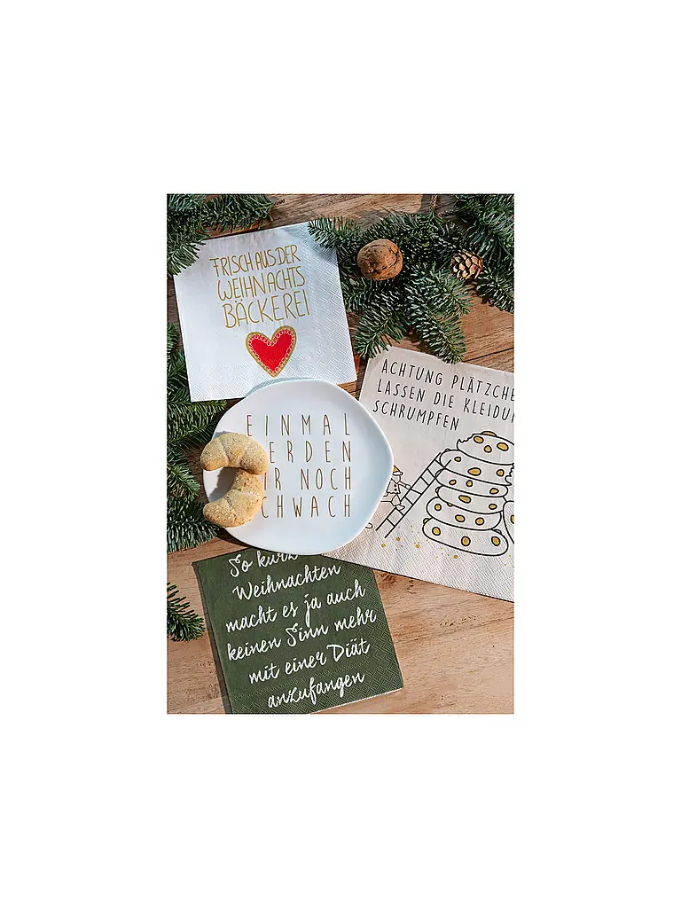 RAEDER | Serviettes de Noël 25x25cm | Beige