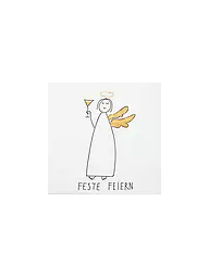 RAEDER | Serviettes de Noël 33x33cm FESTE FEIERN | Blanc